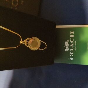 Gold Tone Necklace with COACH Pendant NOW ONLY $45 WOW